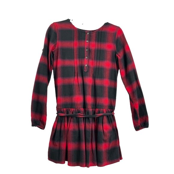 Ralph Lauren Plaid Flannel Dress Girls Size 16 Grunge Gorpcore - Picture 1 of 11